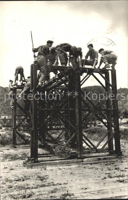 Militaria Belgien Armee Belge Construction d_un element d