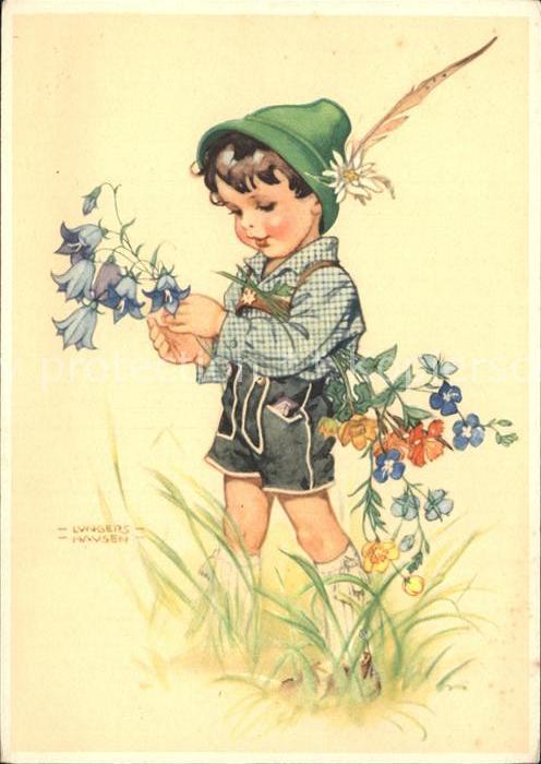 Lungers Hausen Nr. 1006 Kind Blumen