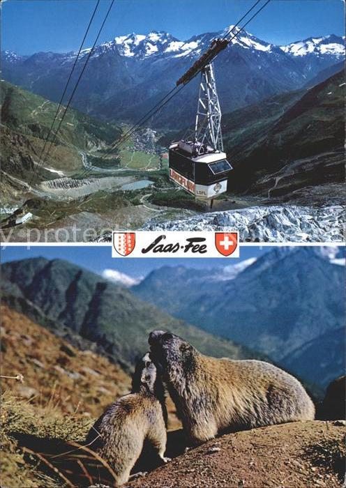 Seilbahn Länghfluh Saas-Fee Murmeltiere Spielbod