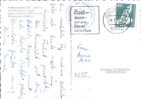 Seilbahn Fellhorn Oberstdorf Trettach Mädelegabe – Bild 2