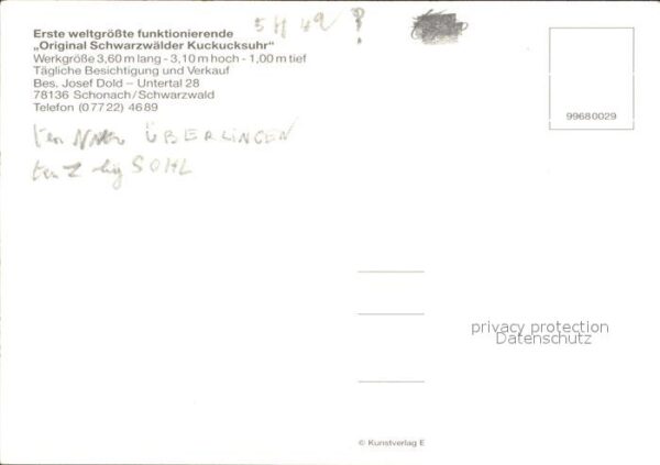 Uhren Original Schwarzwälder Kuckucksuhr Scho – Bild 2