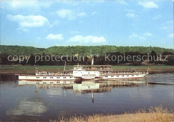 Dampfer Seitenrad Kurort Rathen Weisse Flotte Dresden