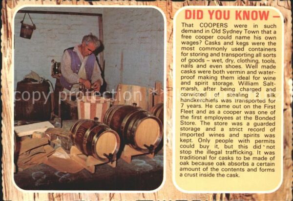 Handwerk Küfer Cooper Sydney