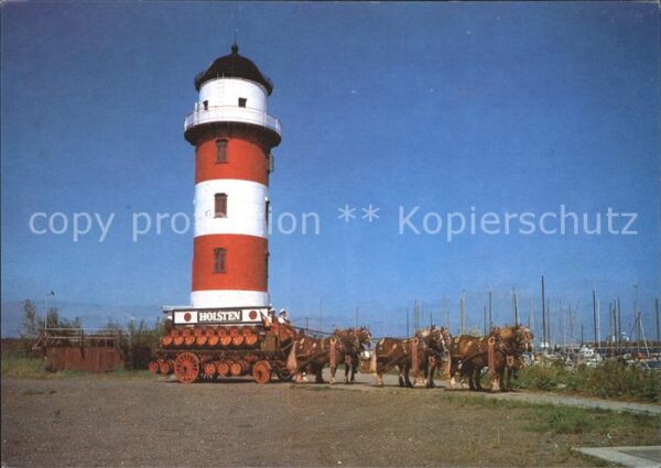 Leuchtturm Lighthouse Bremerhaven Brauerei-Pferdegespann Hols