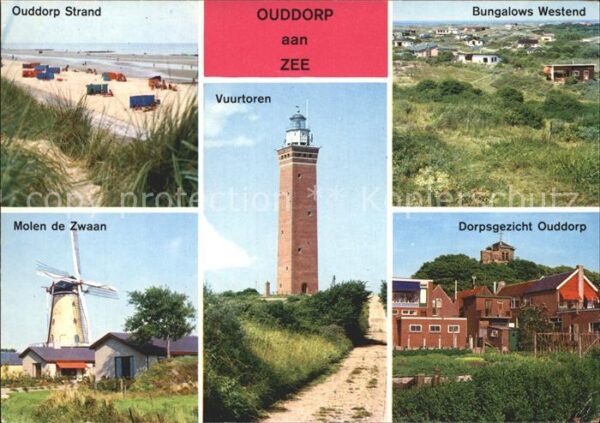 Leuchtturm Lighthouse Vuurtoren Ouddorp aan Zee Molen Strand