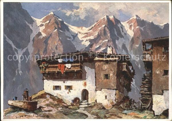 Kuenstlerkarte F. Blädel Arlberger Berghof