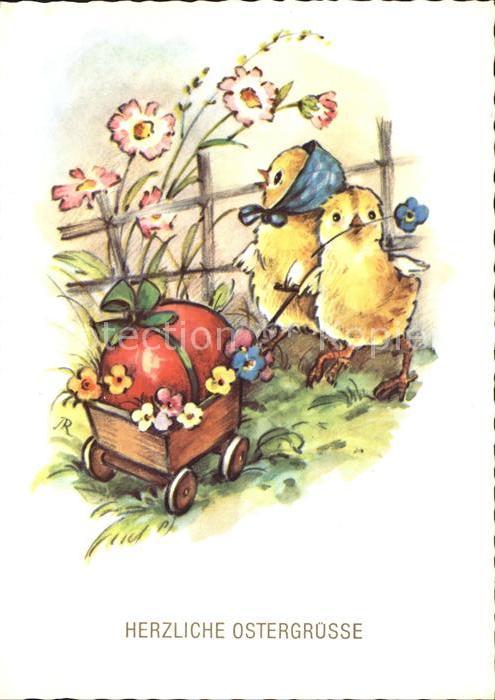 Vermenschlicht Küken Osterei Gänseblümchen Ostern