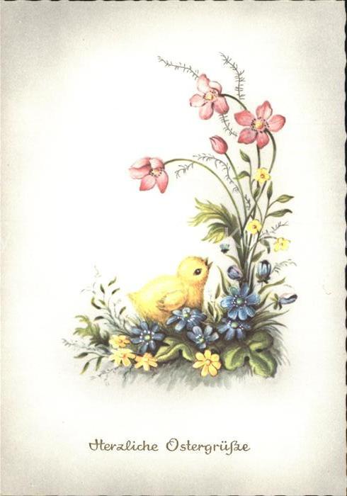 Ostern Easter Paques Küken Leberblümchen