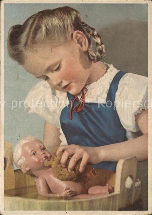 Puppe Doll Poupee Kinderspielzeug Bad Schwamm Holzwanne Kind