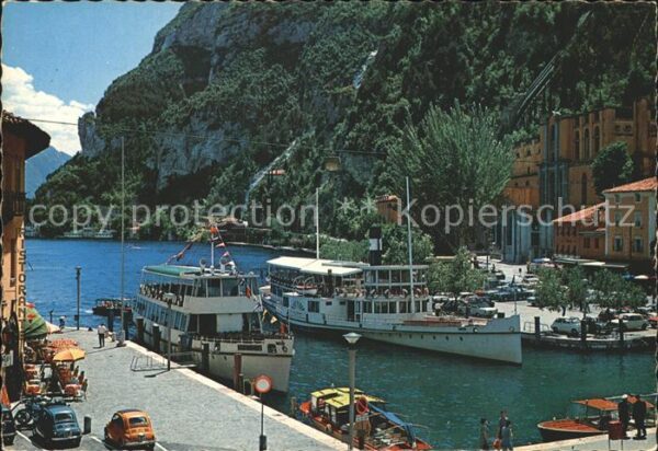Dampfer Seitenrad Lago di Garda Riva Porto