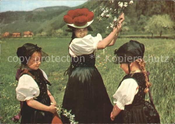 Trachten Schwarzwald Gutach Bollenhut - P O S T K A R T E -