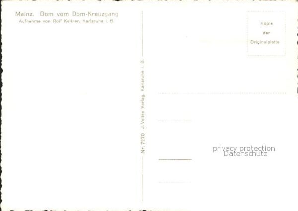 Foto Kellner Rolf Nr. 7270 Mainz Dom – Bild 2