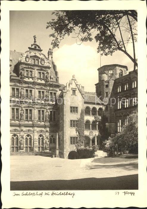 Foto Popp Nr. 57 Schlosshof Heidelberg