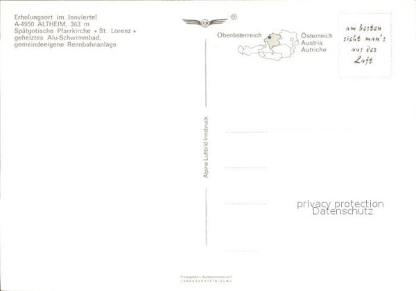 Altheim Oberoesterreich Fliegeraufnahme Pfarrkirche St. Lorenz – Bild 2