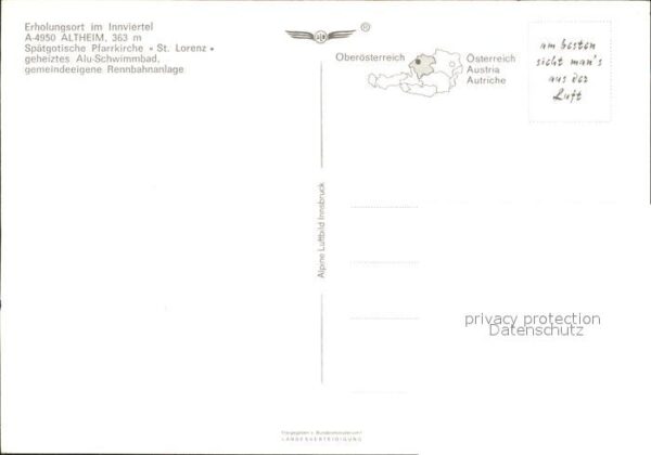 Altheim Oberoesterreich Fliegeraufnahme Pfarrkirche St. Lorenz – Bild 2