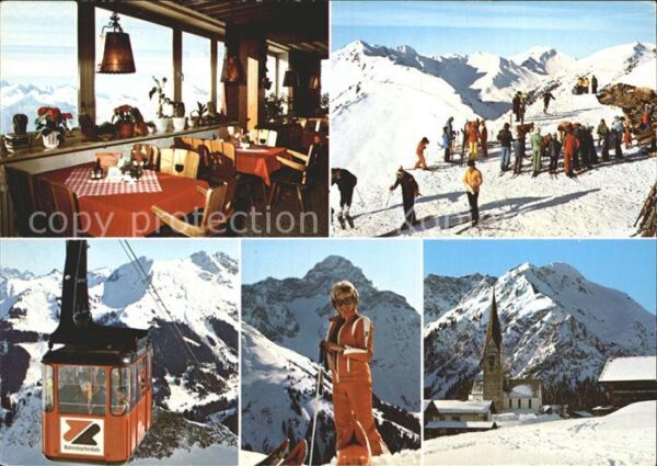 Mittelberg Kleinwalsertal Luftseilbahn Ski Kirche Walmendingerhor