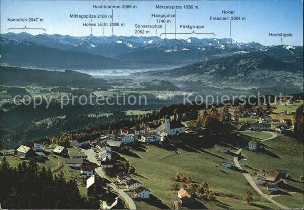 Sulzberg Vorarlberg Fliegeraufnahme Kanisfluh Mittagspitze