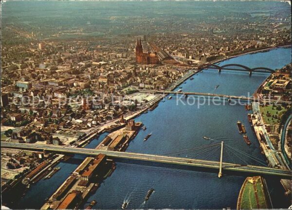 Koeln Rhein Dom Severinsbrücke Deutzer Brücke