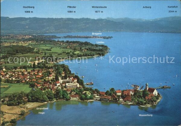 Wasserburg Bodensee Fliegeraufnahme Lindau Bregenzerwald Ho
