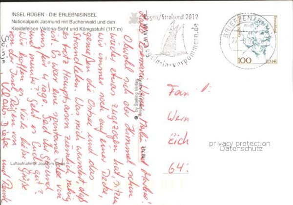 Insel Ruegen Jasmund Buchenwald Kreidefelsen Viktori – Bild 2