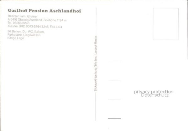 Obsteig Tirol Gasthof Pension Aschlandhof – Bild 2