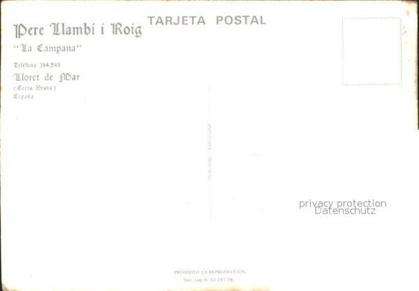 Lloret de Mar Pere Llambi i Roig La Campana – Bild 2