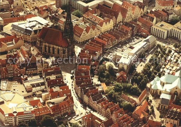 Muenster Westfalen Fliegeraufnahme Stadtzentrum St. Lamber