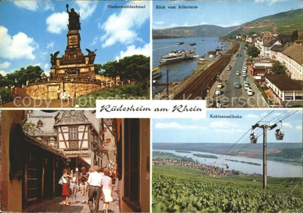 Ruedesheim Rhein Kabinenseilbahn Drosselgasse Niederwald