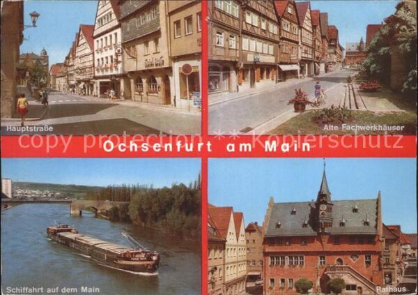 Ochsenfurt Alte Fachwerkhäuser Rathaus Schiffarht