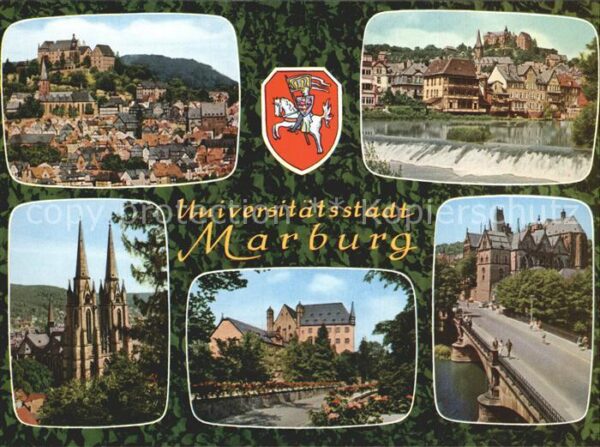 Marburg Lahn Schloss Münster Brücke