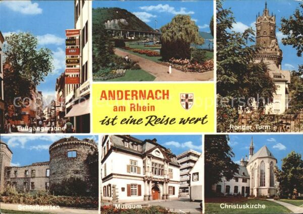 Andernach Fussgängerzone Runder Turm Christuskirc
