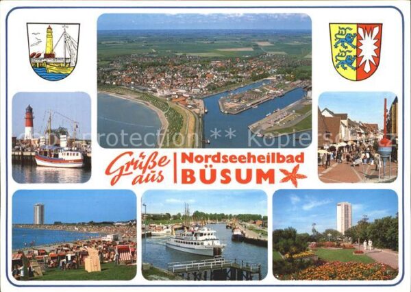 Buesum Nordseebad Fähre Strand Leuchtturm