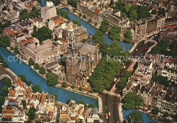 Amsterdam Niederlande Fliegeraufnahme mit Westernkerk