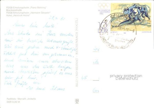 Schierke Harz Erholungsheim Franz Mehring Brockenstra – Bild 2