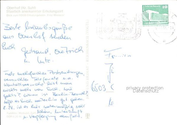 Oberhof Thueringen FDGB Erholungsheim Fritz Weineck – Bild 2