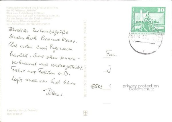 Oberwiesenthal Erzgebirge Erholungsheim IG-Wismut Fichtelberg – Bild 2