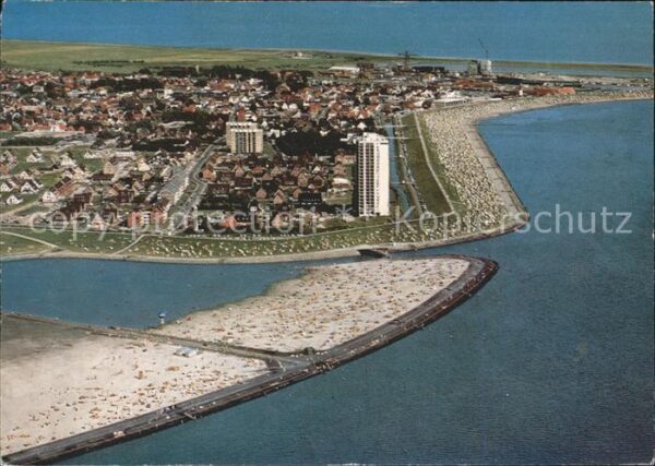 Buesum Nordseebad Fliegeraufnahme Strand
