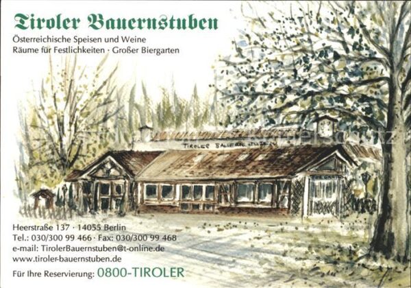 Berlin Tiroler Bauernstuben Zeichnung
