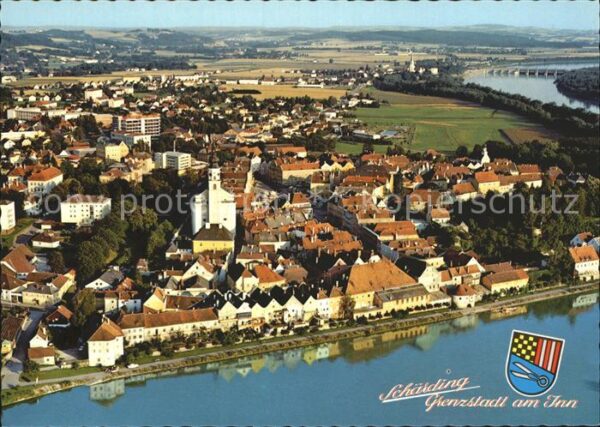 Schaerding Fliegeraufnahme mit St.Florian und Kraf