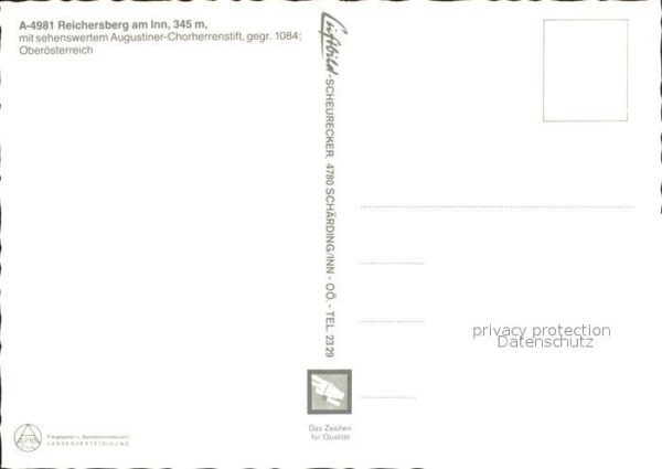 Reichersberg Inn Fliegeraufnahme Augustiner-Chorherrenst – Bild 2