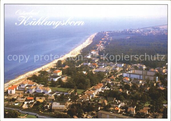 Kuehlungsborn Ostseebad Fliegeraufnahme mit Strand