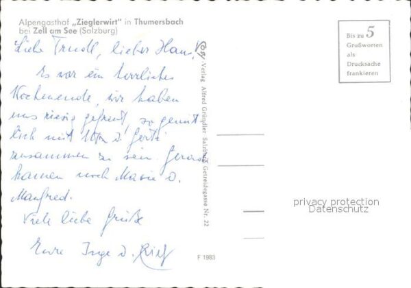 Thumersbach  Fliegeraufnahme Alpengasthof Zieglerwir – Bild 2