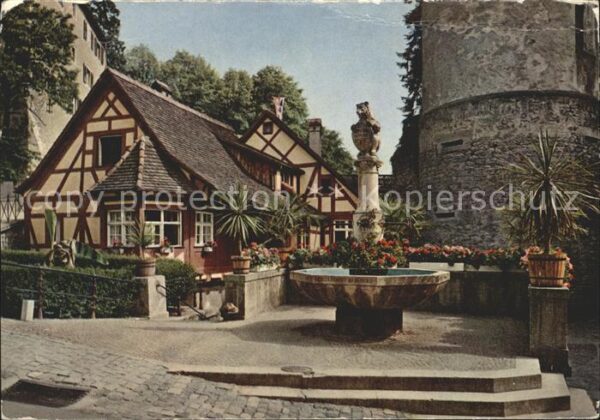 Meersburg Bodensee Alte Mühle Zugbrücke zur Burg Bärenbrun