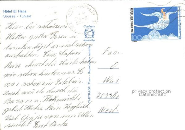 SOUSSE  Tunesie Fliegeraufnahme Hotel El Hana – Bild 2