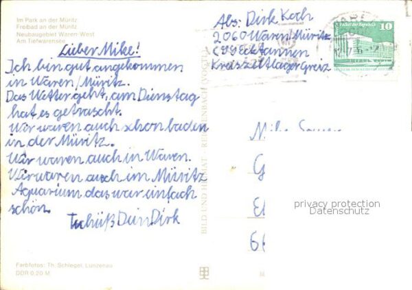 Waren Mueritz Park Schwäne Freibad Neubaugebiet Tiefw – Bild 2