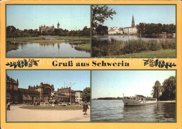 Schwerin Mecklenburg Schlossgarten Burgsee Grunthalplatz Fah