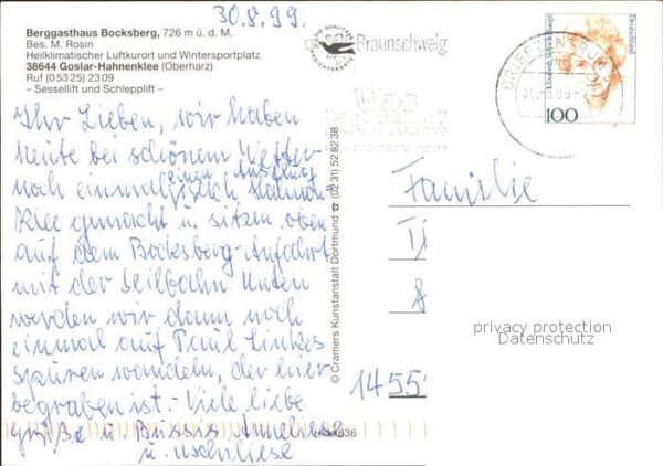 Hahnenklee-Bockswiese Harz Berggasthaus Bocksberg – Bild 2
