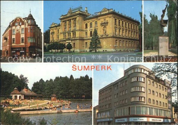 Sumperk Teilansichten Denkmal Schwimmbad