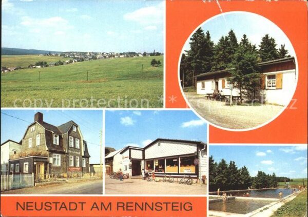 Neustadt Rennsteig Panorama Waldbaude Dreiherrnstein FDGB