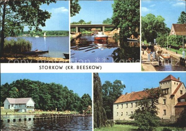 Storkow Mark Storkower See Kanal Schleuse Strandbad